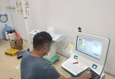 超声波体重身高测量仪走进萧县某医院以及定制儿童综合素质评价系统验收完成